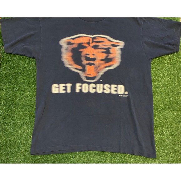 Vintage Chicago Bears shirt mens large blue orange 90s short sleeve unisex 18 - Picture 3 of 9